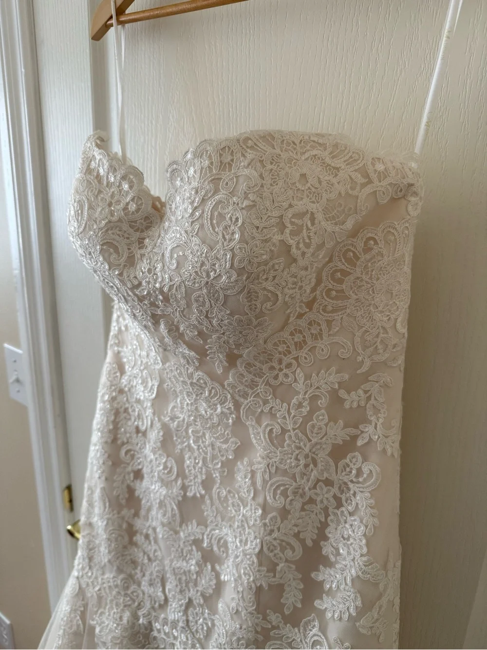 Madison Collection | Ivory Lace Tulle Wedding Gown Size 12 - Picture 4 of 15